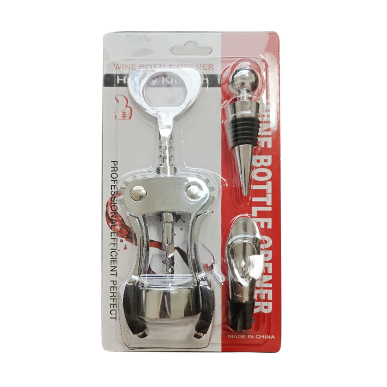 

Multi-functional Wine Opener For Home Use, Stainless Steel Wine And Beer Bottle Opener, Corkscrew Cutter. One Size