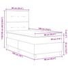 Box Spring Bed with Headboard Blue 90 x 190 cm Fabric