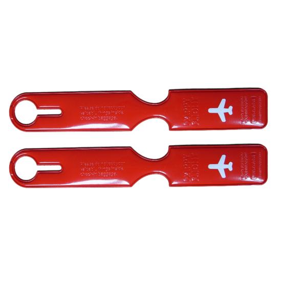 2Pcs Luggage Tags with Name ID Card Flexible Waterproof Bright Color Universal PVC Baggage Handbag Travel Suitcase Labels Travelling Supplies