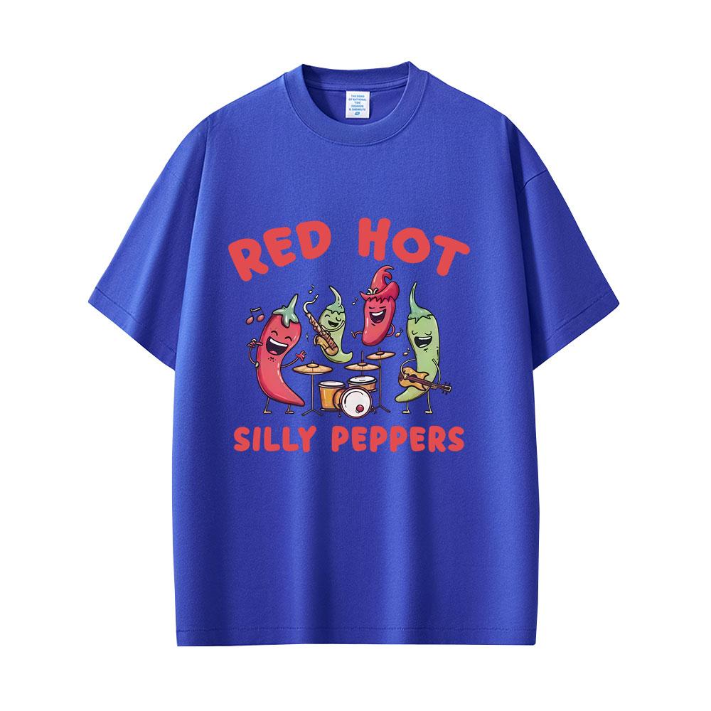 Funny Red Hot Silly Peppers Meme T Shirts Unisex Women Clothing Vintage Humor Rock Tshirt Unisexs Casual Cotton Oversized Tshirts