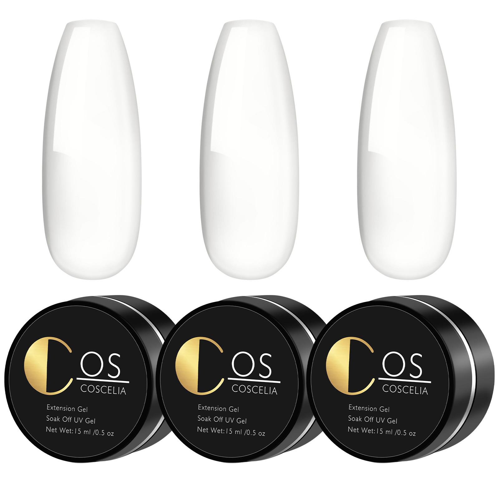 

COCELIA 15 мл 3 шт. гель для наращивания ногтей прозрачный УФ-гель для наращивания ногтей набор маникюрных инструментов накладные кончики ногтей гель для наращивания ногтей кристалл УФ-гель для ногтей