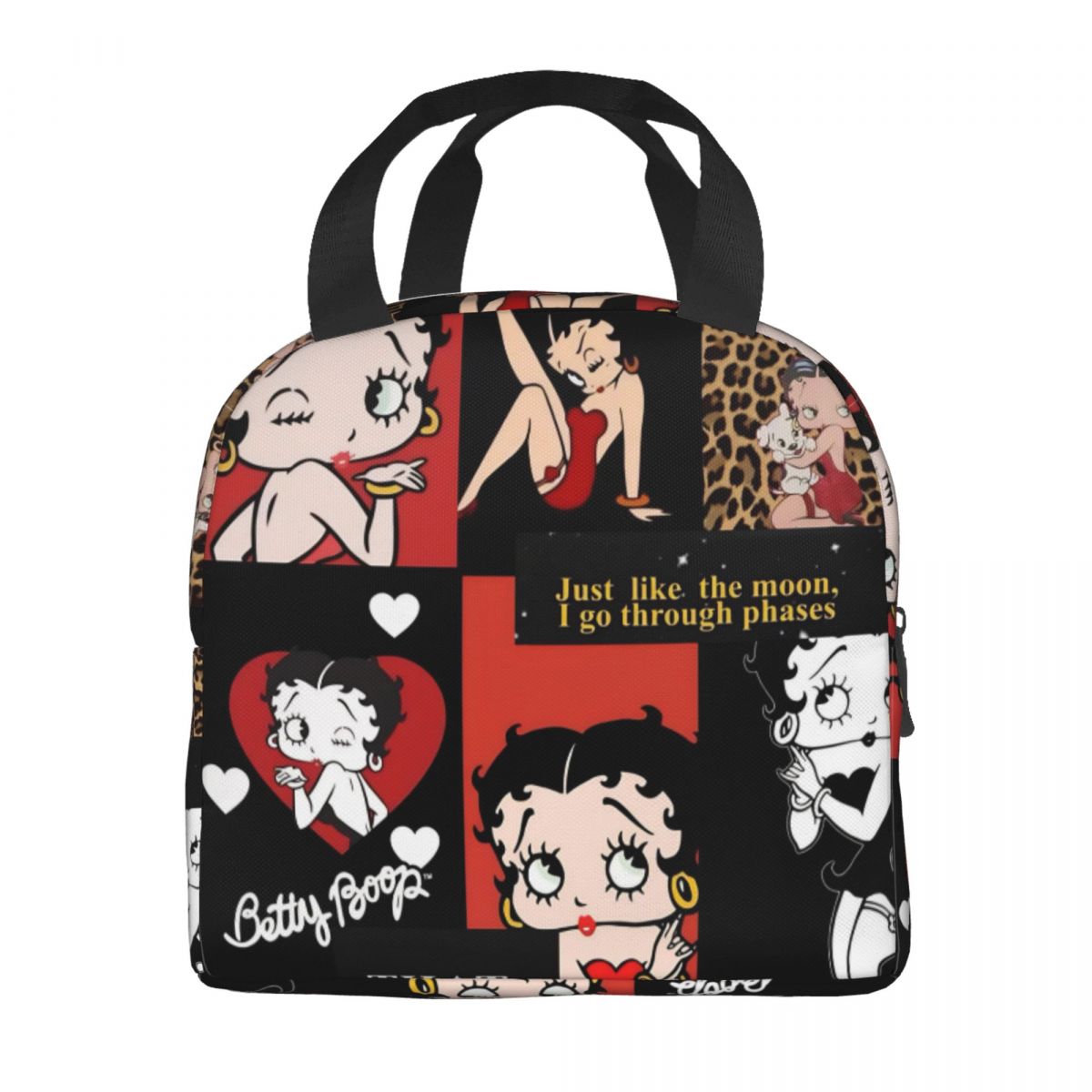 B-Bettys Boops Thermal Insulated Lunch Bag for Office Portable Bento Box Cooler Thermal Lunch Box Option 1