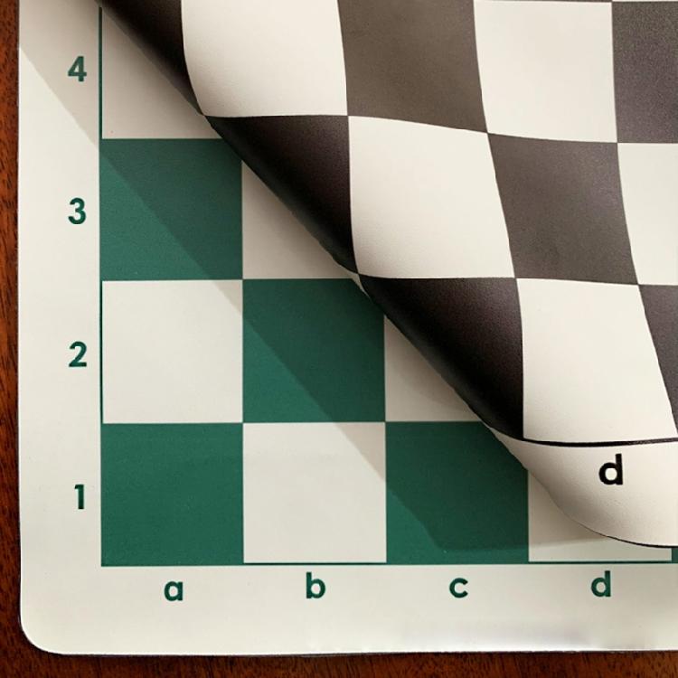 Portable Leather Chess Board Light Weight Tournament Chess Mat Rolling up Leather Chess Board Chessboard Gift for Kids Adult