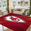 Kansas City Chiefs Design Crystal Velvet Rug Soft Decorative Mat for Bedroom Entrance