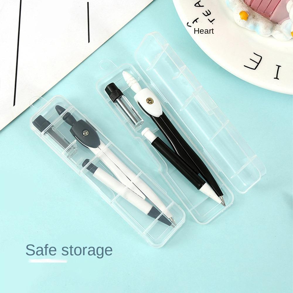 2pcs Math Geometry Student Pencil Compass Learning Drawing Tool Metal Compass Set  School Supplies