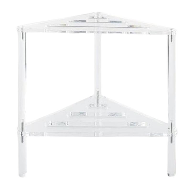 

Sturdy Bathroom Shower Stool With Storage Rack Craft of Acrylic Materials High Performances Support Home Organization 1