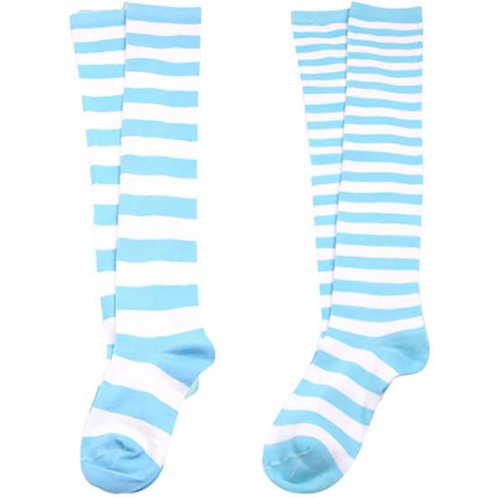 Girl's Sexy Striped Thigh High Long Socks Over The Knee Elastic Stockings