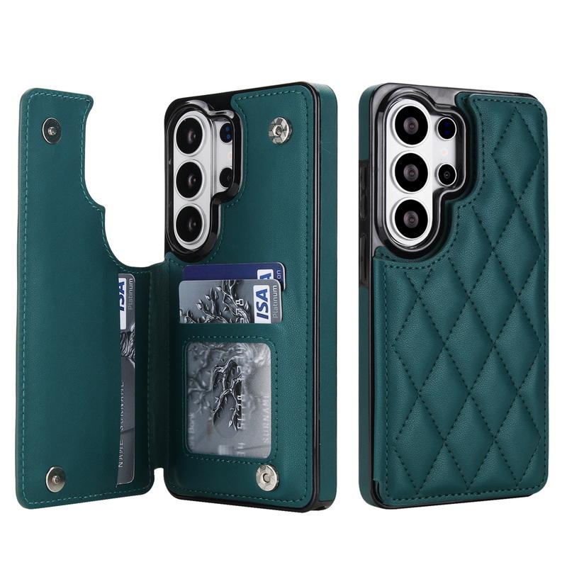 Luxury Mesh Leather Card Slots Wallet Case For Samsung Galaxy S26 Ultra S25 FE S24 S23 S22 Plus S21 FE A53 A54 A55 A56 A57 5G Card Holder Back Cover