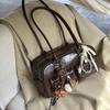Yunzhen Same Bag for Women 2025 Fall and Winter New Arrival South Korea Ins Large Capacity Retro Bowling Satchel Shoulder Bag