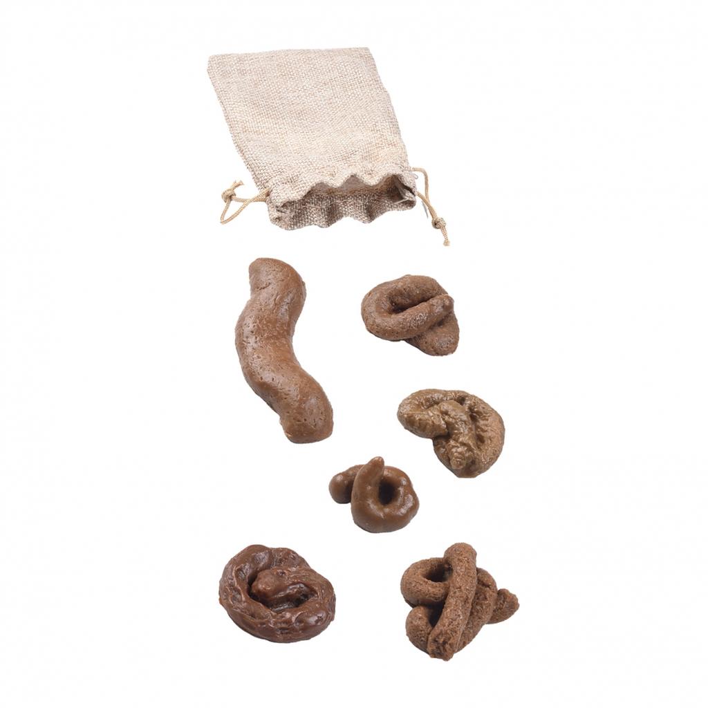 Soft Realistic Poop With Bag 6pcs/Set Gag Joke Pranks