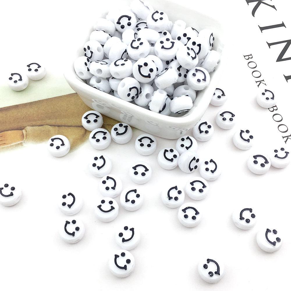 15-Compartment DIY Jewelry Kit: Colorful Smiley Face Acrylic Beads for Handmade Accessories