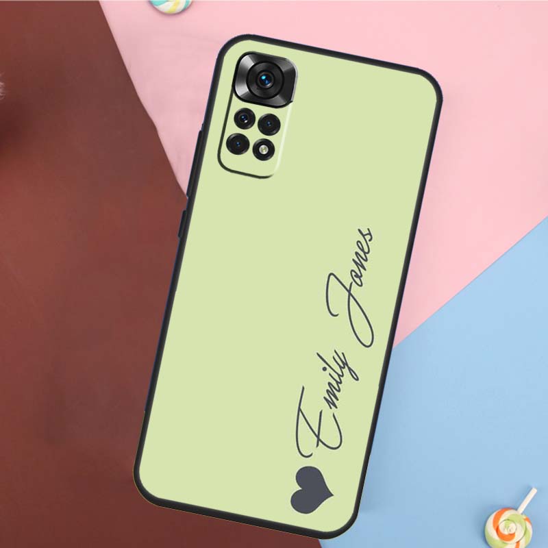 Personalised Custom Name Pastel Case For Redmi Note 12 Pro 8 9 10 11 Pro Note 9S 10S 11S 8T Redmi 10 12C 9C 10A 10C Cover