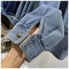 2024 Spring Women's Designer Denim Jacket: Hong Kong Korean Style, Casual Versatile Long Sleeve Layering Shirt