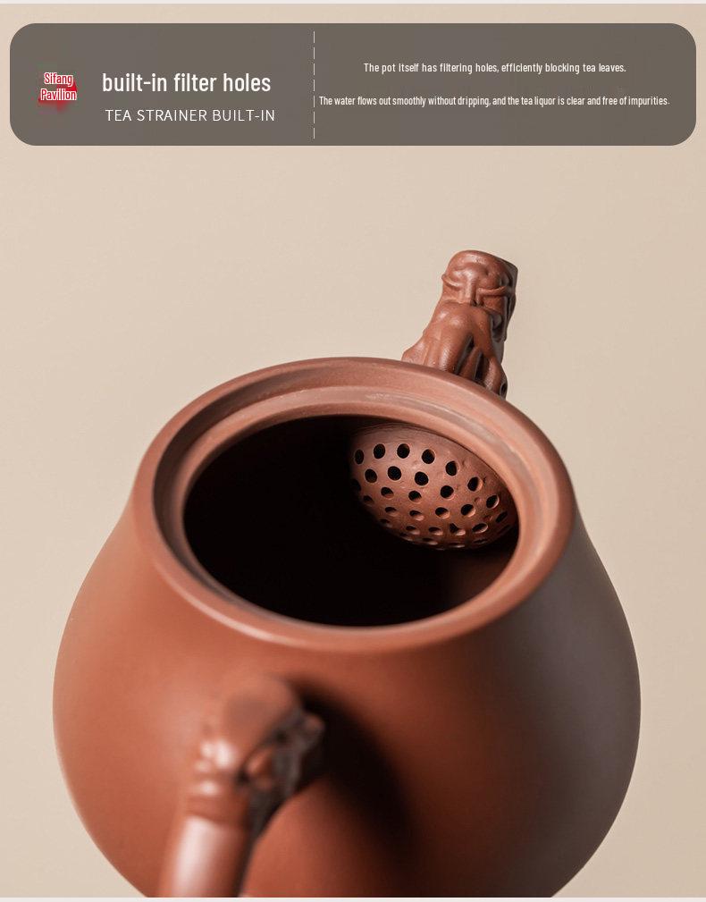 Yixing Masterpiece Authentic Zisha Handmade Teapot Kung Fu Tea Set for Personal Use