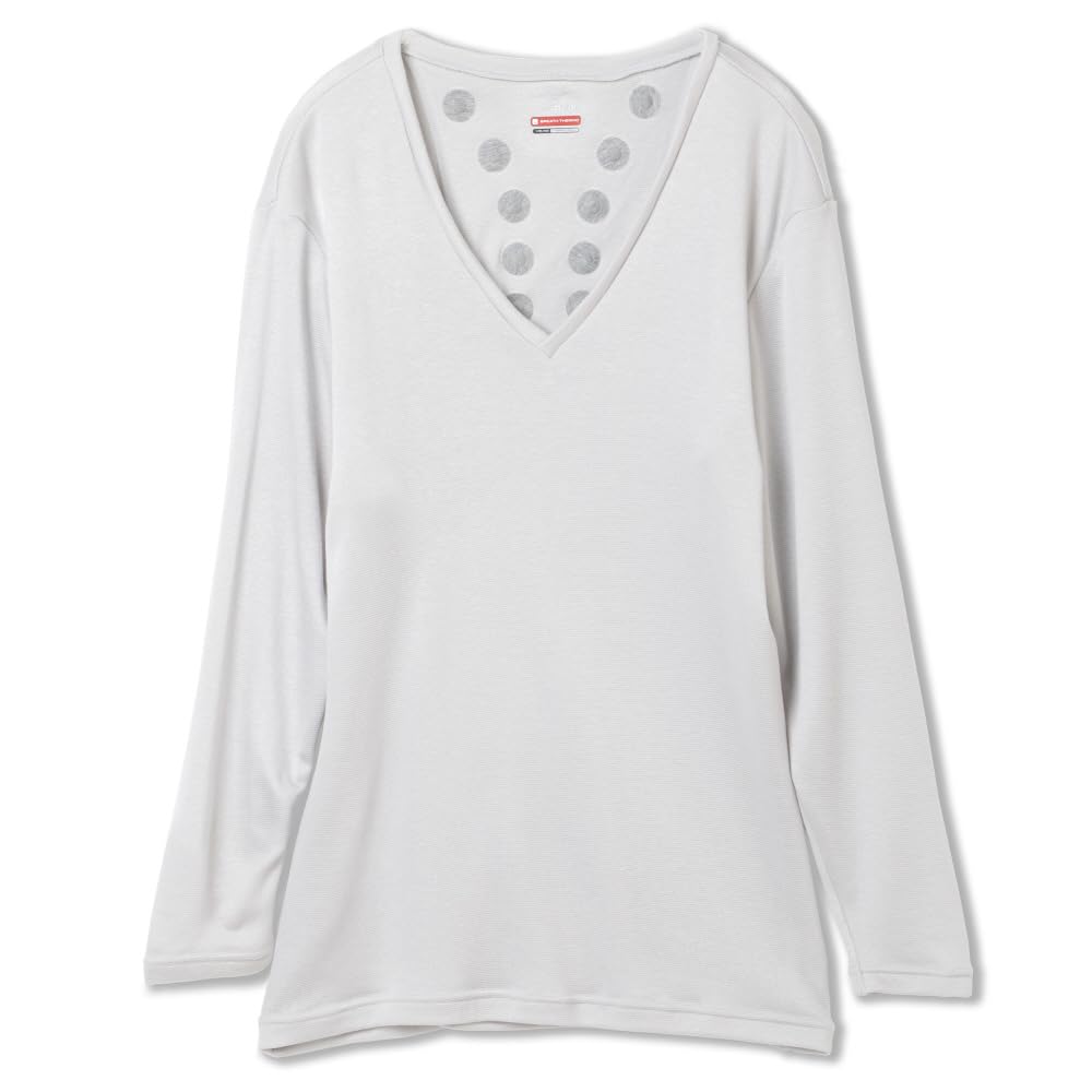 

Mizuno Colantotte Men s Breath Thermo V-Neck 3/4 Sleeve Breathable Heat-Generating Material C2JABC01 Vapor Silver Size L