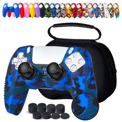JYXETOV PS5 denetleyici kapağı saklama çantası ücretsiz 8 düğmeli silikon orijinal baskı deseni için uygun şarj edilebilir + (27 seçenek), şapka,
