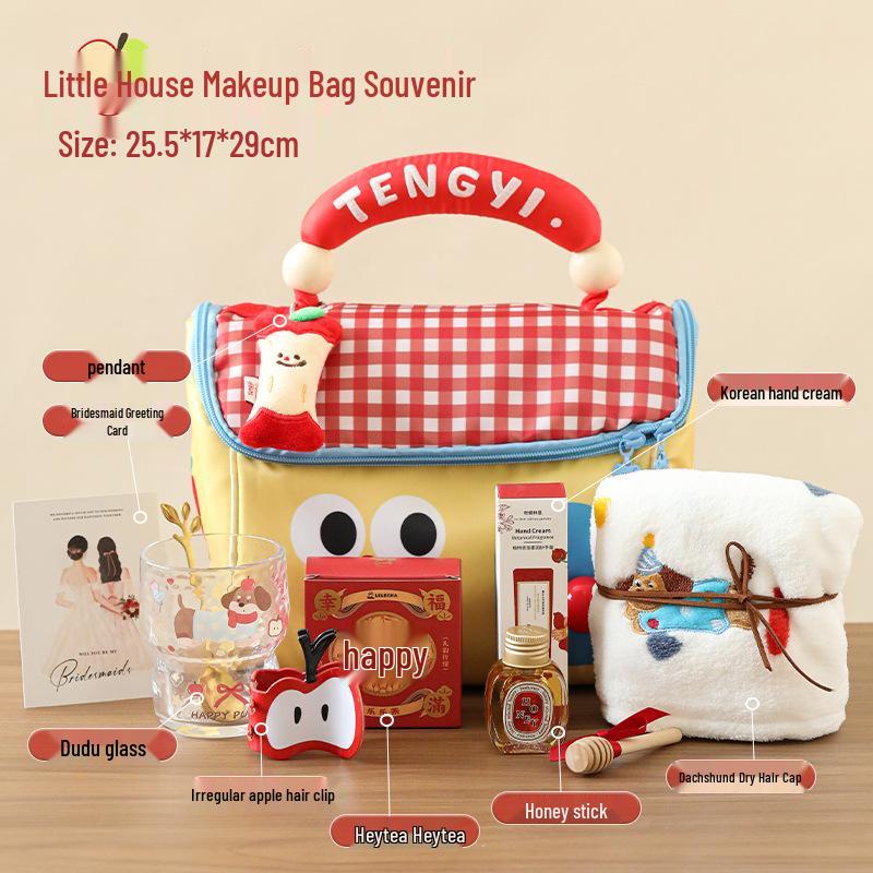 Geantă de machiaj elegantă pentru domnișoarele de onoare - Set cadou perfect pentru nuntă