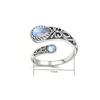 Damen Ring Mondstein Ring verstellbar Ring Boho Vintage Löffel Ring