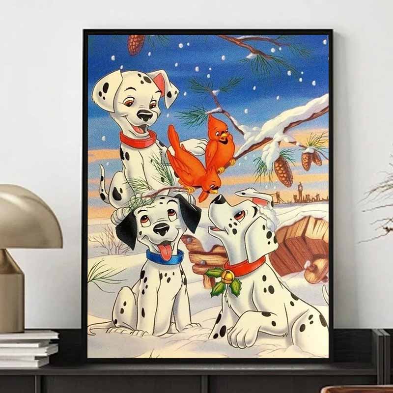 Disney Diamond Painting 5D Dalmatian  Winter Healing Illustration Cartoon Movie Cross Stitch Embroidery Handmade Gift Home Decor