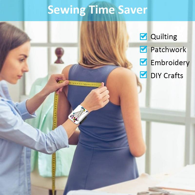 Magnetic Sewing PinCushion Silicone Wrist Needle Pad Safe Bracelet Pin Cushion Storage Sewing Pins Wristband Pin Holder