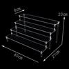 Ladder Acrylic Display Stand for Funko Figures,Cosmetics,Cupcake Perfume,Doll;Display Riser Rack Shelf for Decoration Organizer