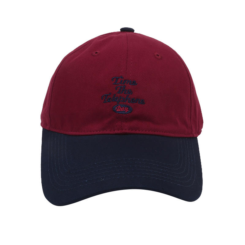 Fashion Korean Style Letter Embroidered Baseball Cap Unisex Street Casual Color Blocking Peaked Cap
