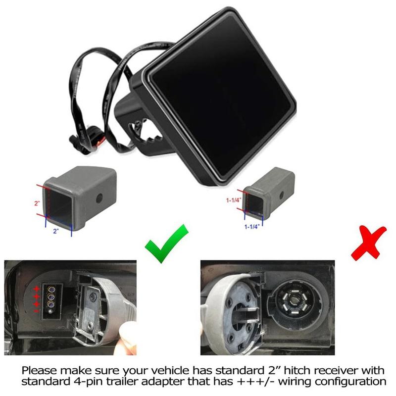 Car 15-LED Tow Hitch Receiver Strobe Brake Light High-brightness Hitch Light For Most Trucks Trailers Lamp ABS Plastic Shell