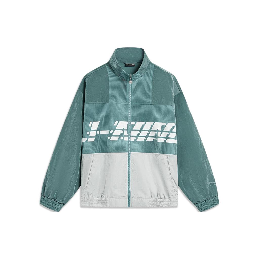 Li Ning Color Block Letter Print Loose Jacket Men Jacket Frost-Green Lime AJDT405-4