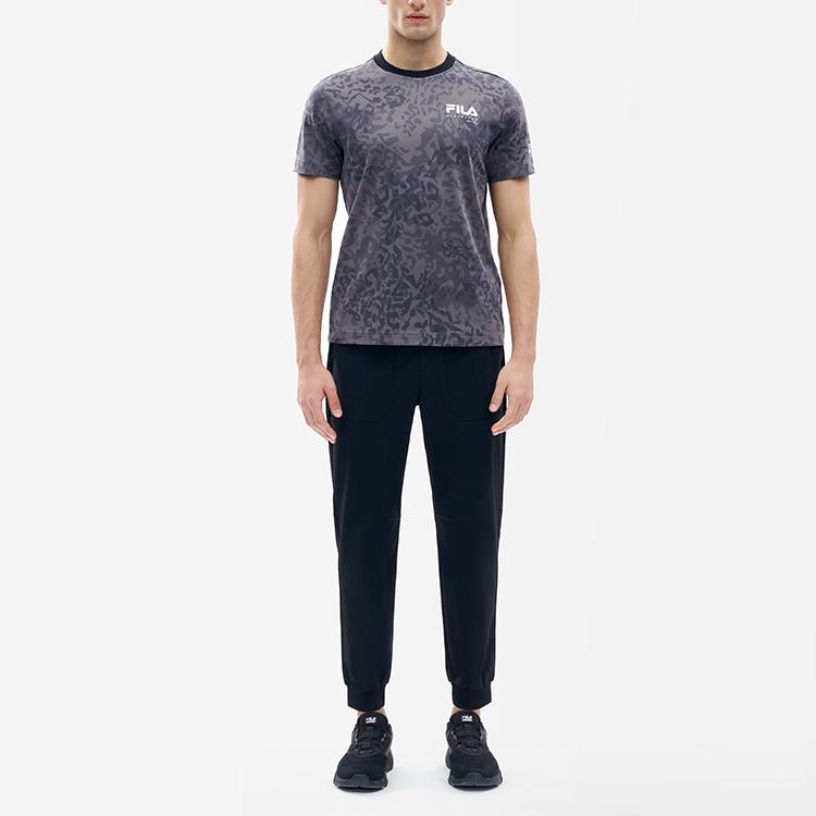 Fila Atletické tkané joggery s manžetami Pánské spodky Hluboce černá A11M211807F-BK