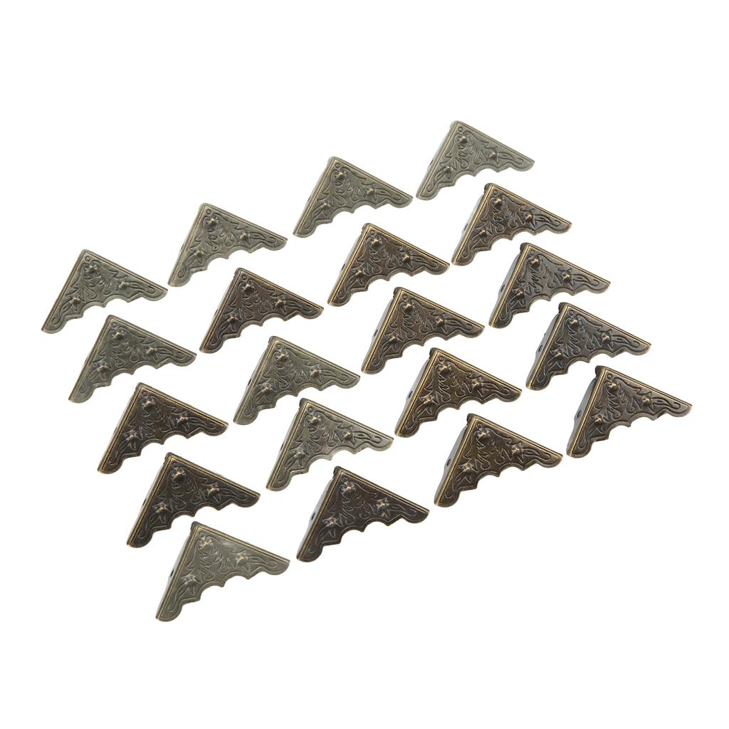 50Pcs Metal Corner Protector Retro Style Wide Application Durable Metal High Hardness Corner Guards for Wooden Box Case