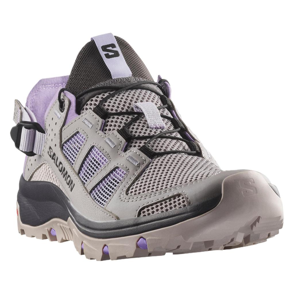 Salomon Techamphibian 5 Round Toe Comfortable Breathable Quick-Dry Traction Water Shoes Women Water Shoes Seagull-Gray 477991