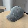 Retro Pure Cotton Washed Embroidery Small Flower Soft Top Cap Children Travel Street Shot Show Face Small Sweet Cap