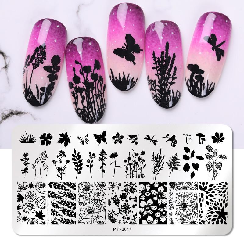 

PICT YOU Nail Stamping Plates Flower Series Nail Image Stamp Templates J001