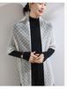 Women's 100% Pure Cashmere Hollow Knitted Shawl - Retro, Stylish & Versatile Solid Color Scarf