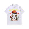 Unisex Retro Skull Print Oversized Cotton Tee Streetwear Hip Hop Casual T-Shirt