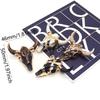 1pc Acrylic Bull Head Bone Shape Pendants Golden Edge Wrapped Design Charms Accessory DIY Making Retro Necklace Jewelry