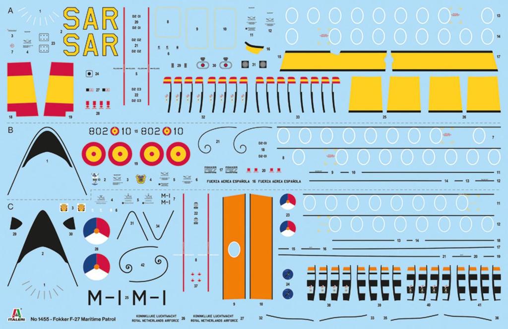 Platz Italeri 1/72 Scale Spanish Fokker F-27 Anti-Submarine Patrol Aircraft Plastic Model Kit IT1455 (Airplane)