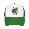 Brazil Brazilian Flag Mesh Baseball Caps Unisex Casual Sun Hats  Dad Hat Adjustable Summer Trucker Caps