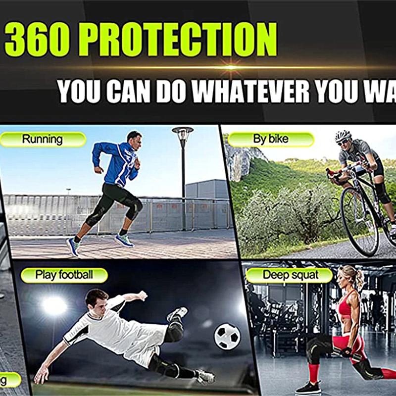 1Pc Knitted Nylon Sports Knee Pad Protective Gear Running Cycling Basketball Skipping Rope Warm Kneepad Foot Cold-Proof Sleeve