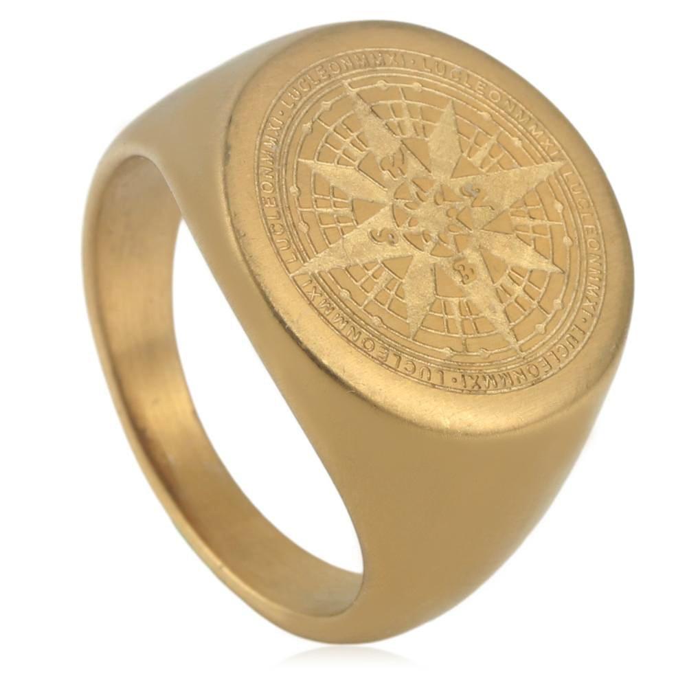 2026 Минималистичный Компас Украшения Винтажное Кольцо-Компас Мужское Кольцо Кольцо No. 7