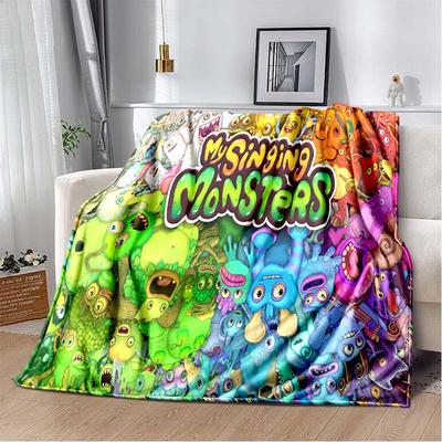 My Singing Monsters Video Game Cartoon Soft Plush Blanket,Flannel Blanket Throw Blanket for Living Room Bedroom Bed Sofa Picnic