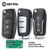 KEYYOU 433MHz 3 Tasten Klappschlüssel Keyless Entry ID460 ID63 Chip Auto Fernbedienung Schlüsselanhänger Für Ford Focus Mondeo C Max S Max Galaxy Fiesta