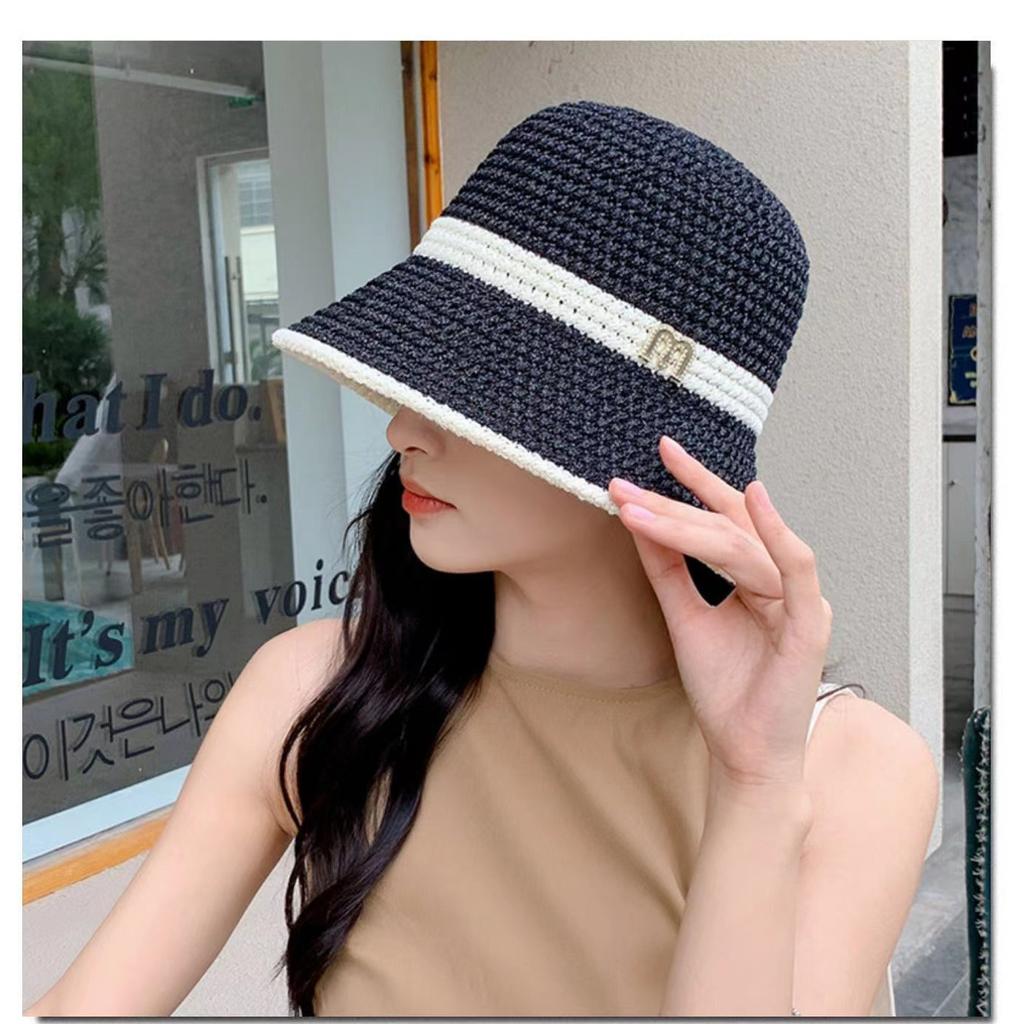 Spring and Summer Fashion Versatile Women's Sunshade Hollow Mesh Outdoor Leisure Milliner Versatile Bucket Hat Basin Hat Sun Hat