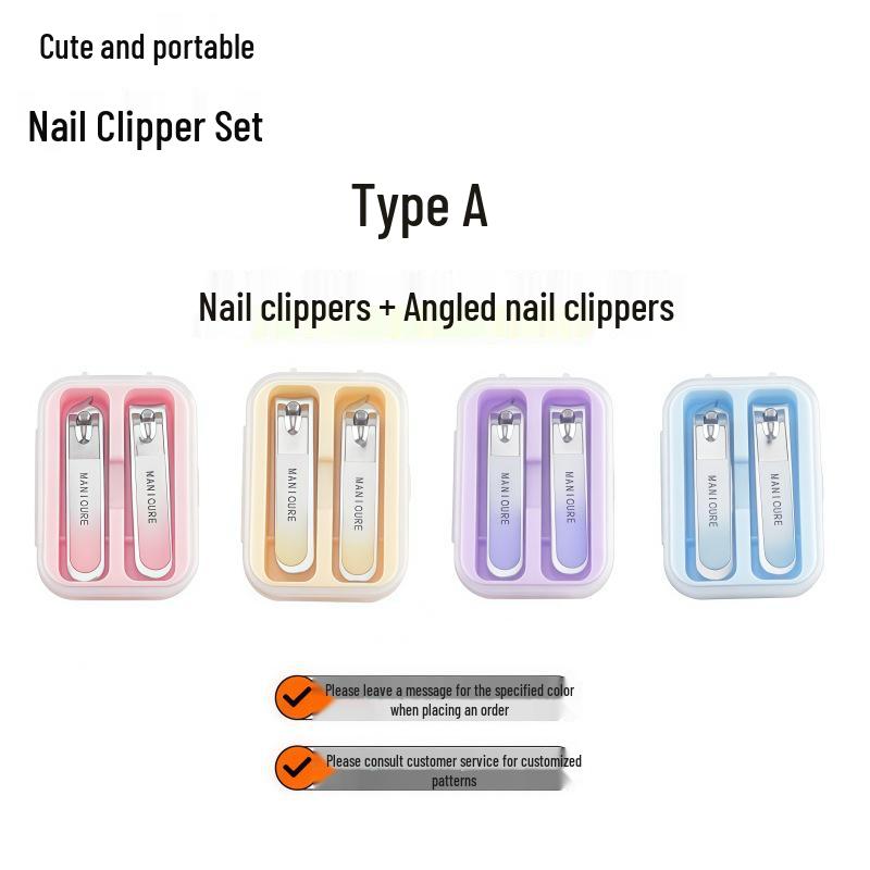 6-Piece Stainless Steel Anti-Splash Nail Clipper Set for Manicure and Pedicure