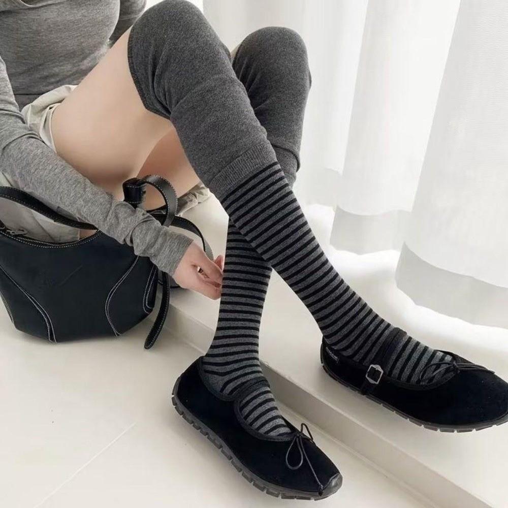 Soft Knit Over the Knee Socks Slouch Style Long Socks Aesthetic Knee High Socks For Women