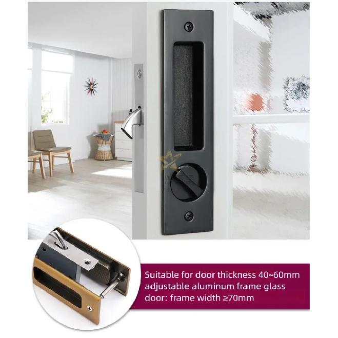 Invisible Door Lock Balcony Wooden Sliding Door Lock With Key Kitchen Bedroom Sliding Door Sliding Door Built-in Hook Lock