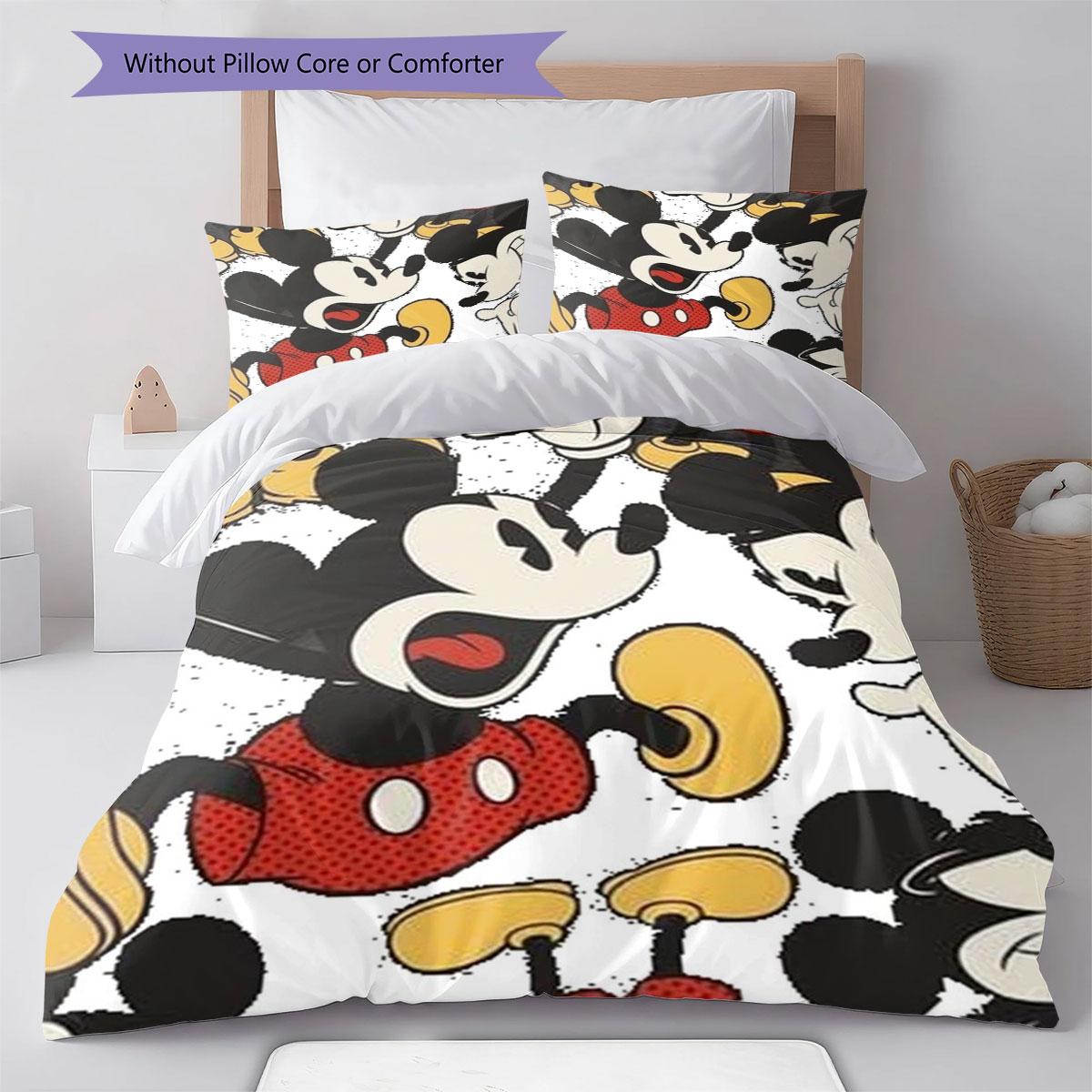 

Retro Pop Art Style Mickey Mouse Print Comfortable Bedding Set, The Perfect Choice To Decorate A Child s Bedroom. 135x200cm