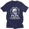 Custom Papa And Stiefpapa Viking Skull T Shirt Men Short Sleeve Dad Fathers Day Tshirt Casual Tee Pure Cotton Oversized Tshirt