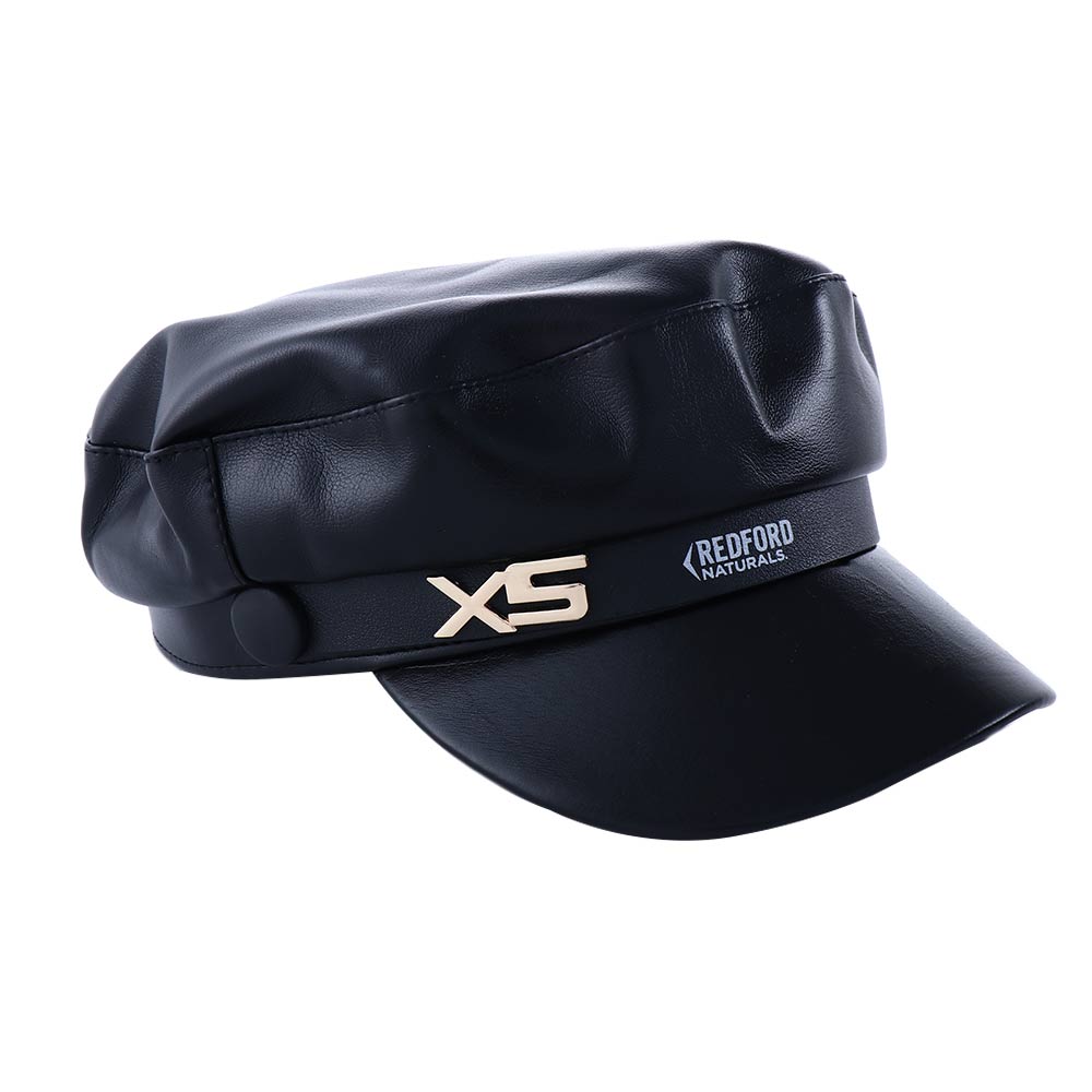 Simple Sweet Girl All-match Winter British Style PU Leather Painter Cap Korean Style Octagonal Hat Navy Hat Women Berets