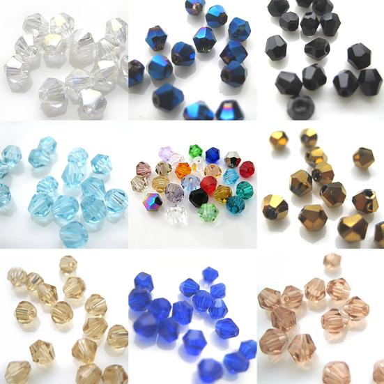 100 perline a rombo sciolte da 4 mm per collane, bracciali, gioielli, braccialetti, marcatura fai da te